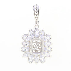 Sterling Silver Semi Mount Pendant Setting Cushion CU 14X10mm PE5x3 OV5x3 - Syzjewelry