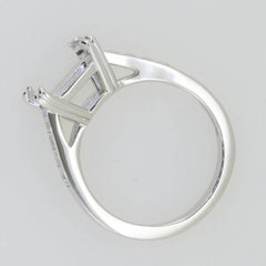 Sterling Silver Semi Mount Ring Setting Cushion CU 10X10mm White Topaz - Syzjewelry