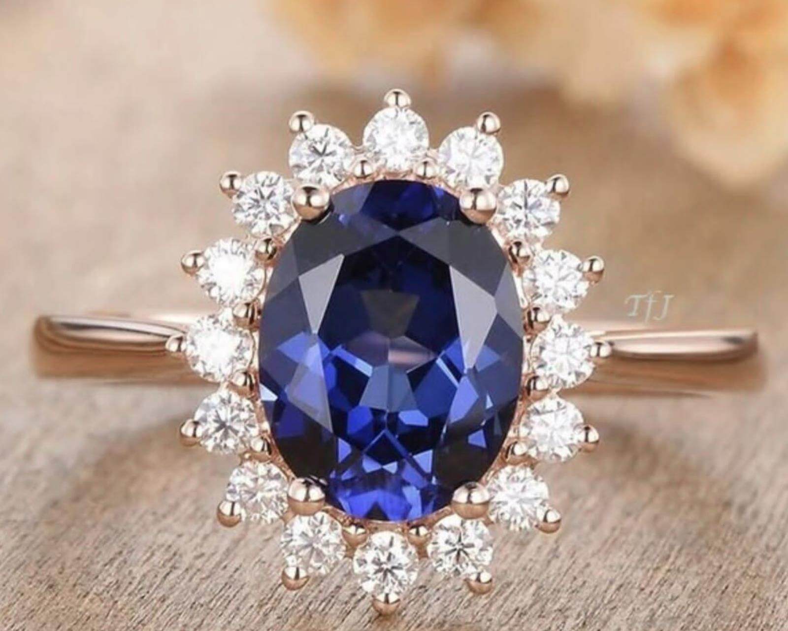 14K Yellow Gold & Moisanite 6.2 x 5.6 x 4.2 mm Halo Ring - Syzjewelry