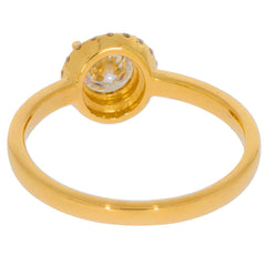 Sterling Silver Semi Mount Ring Setting Round RD 6X6mm Minmal Halo - Syzjewelry
