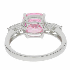 Sterling Silver Semi Mount Ring Setting Cushion CU 8X8mm 5 Stones Ring - Syzjewelry