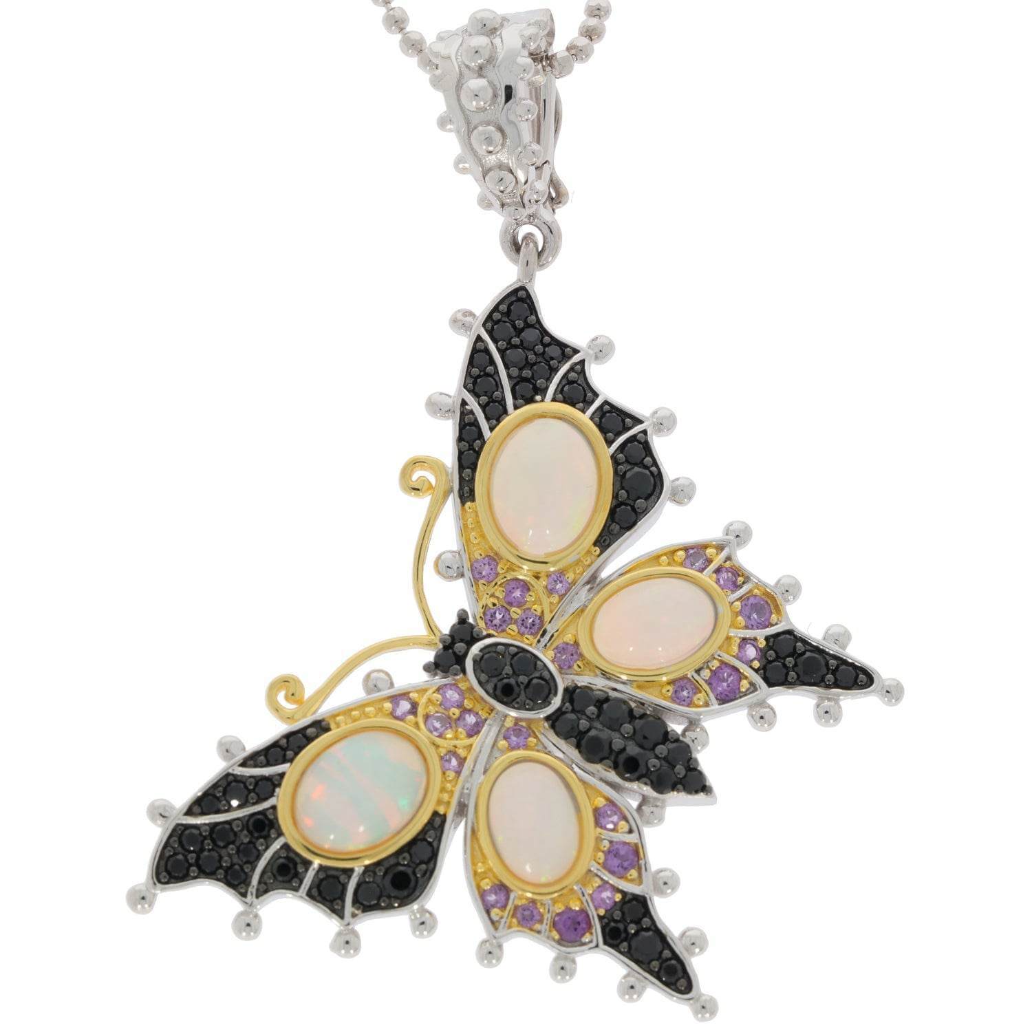 Sterling Silver Semi Mount Pendant Setting Opal Cab Oval OV 8X6mm - Syzjewelry