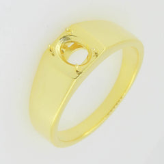 Men's Ring Settings Ring Mounting 10K Yellow Gold Oval OV 8X6mm - Syzjewelry