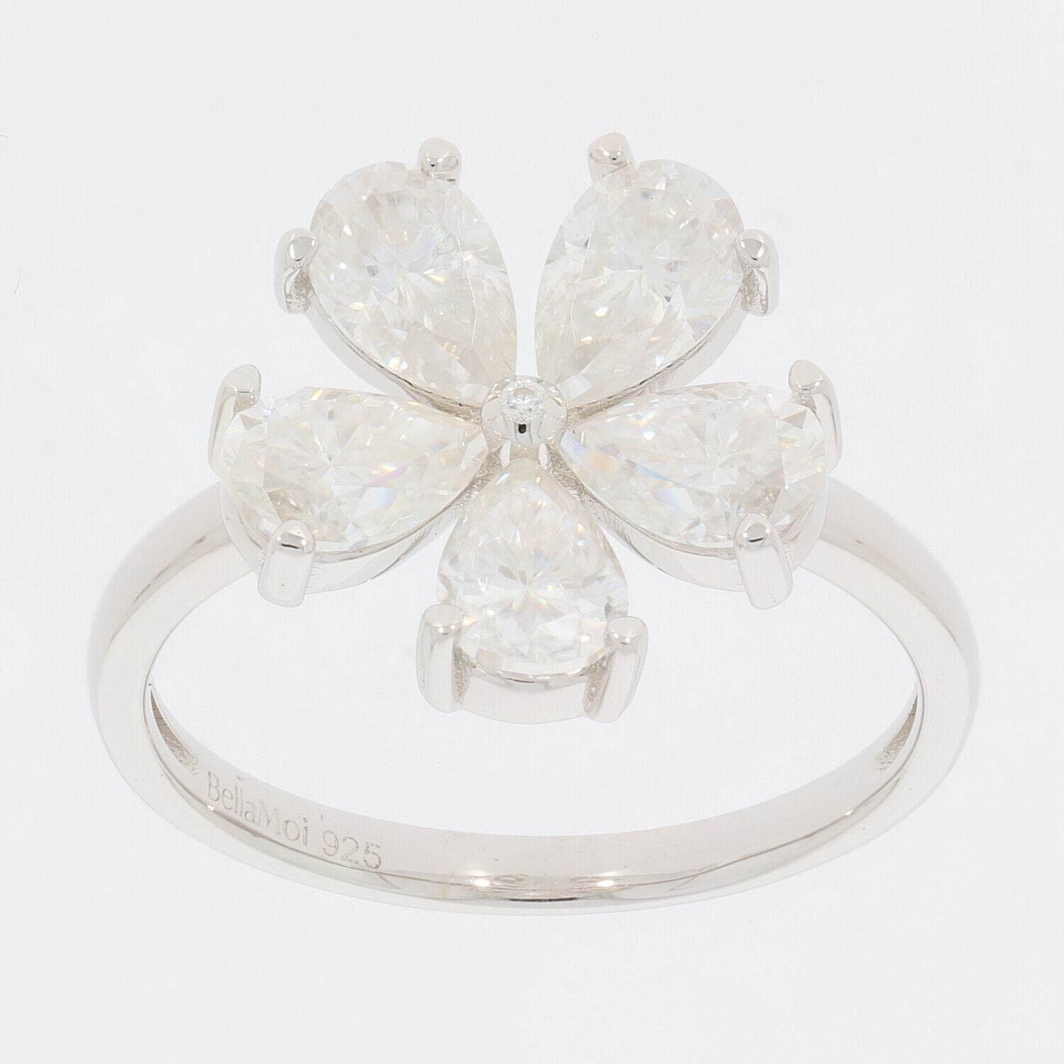 Sterling Silver Semi Mount Ring Setting Pear PE 6X4mm D-PJC22798R - Syzjewelry