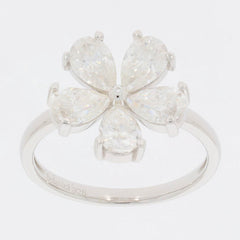 Sterling Silver Semi Mount Ring Setting Pear PE 6X4mm D-PJC22798R - Syzjewelry