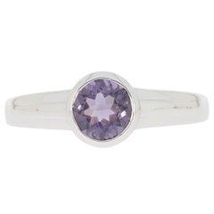 Sterling Silver Semi Mount Ring Setting Round RD 7x7mm Bezel Set - Syzjewelry