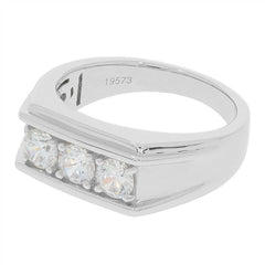 Men's Jewelry Wax Semi Mount Ring Setting RD 4x4mm 3 Stone Ring