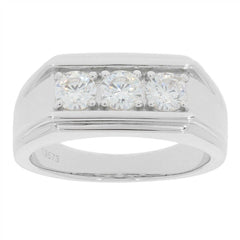 Men's Jewelry Wax Semi Mount Ring Setting RD 4x4mm 3 Stone Ring
