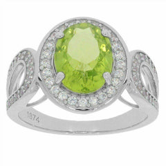 Sterling Silver Semi Mount Ring Setting OV 10x8mm White Topaz White Topaz N0 - Syzjewelry