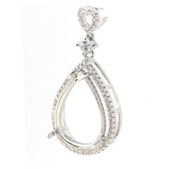 Jewelry Wax Semi Mount Pendant Setting Pear Shape PE 18x13mm 596