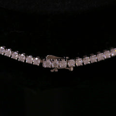 Sterling Silver Semi Mount Tennis Necklace Setting Round RD 7x7mm 16" to 30" Etsy