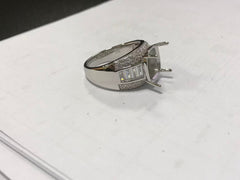 Sterling Silver Semi Mount Ring Setting Cushion Cu 12x12mm Syzjewelry