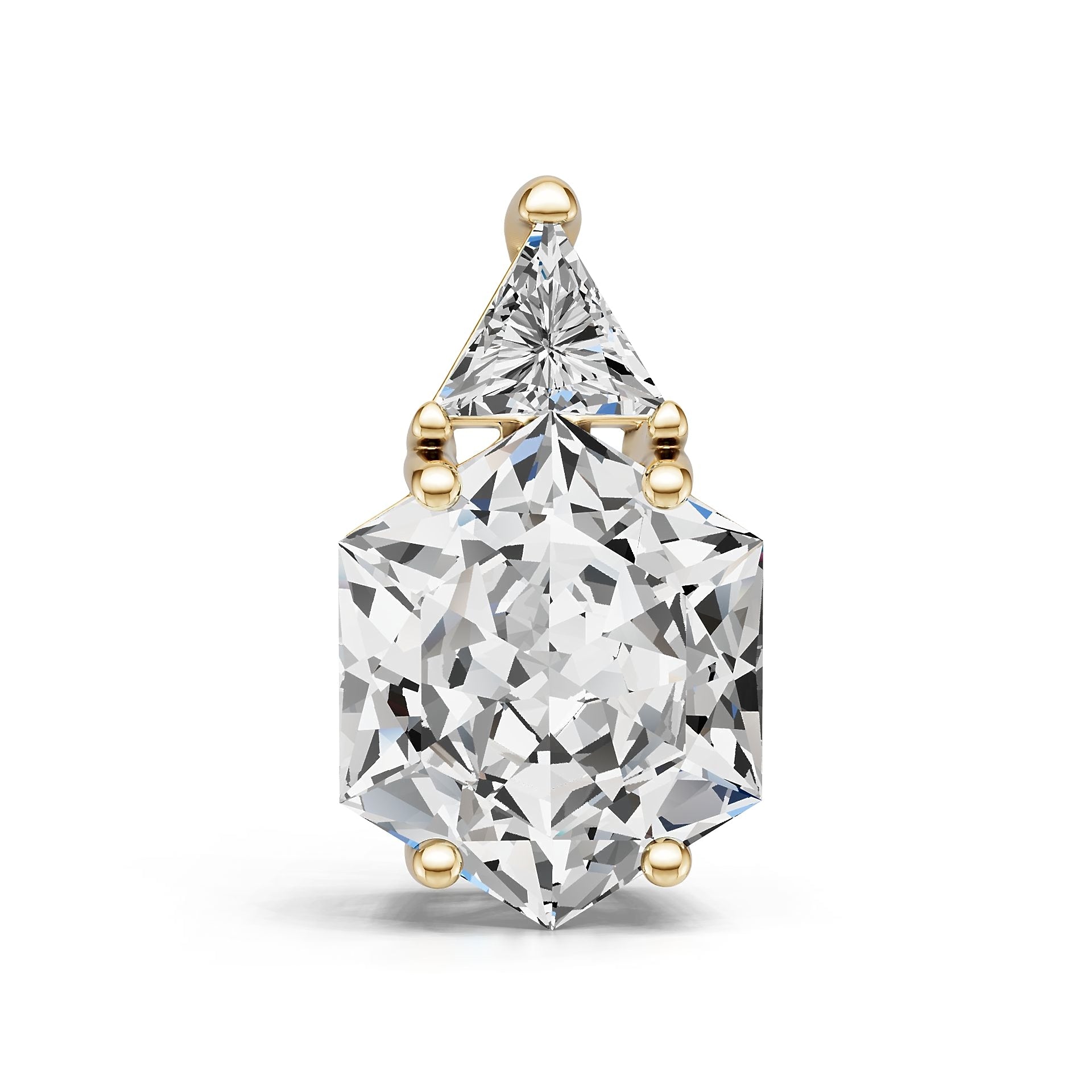 14K Gold Semi Mount Pendant Setting Round Ro 13x10mm Diamond Accent Syz Jewelry