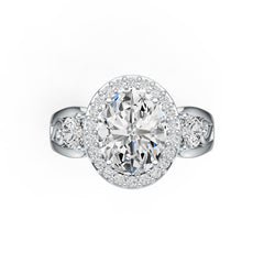 Sterling Silver Semi Mount Ring Setting Oval OV 10X8mm DHJ