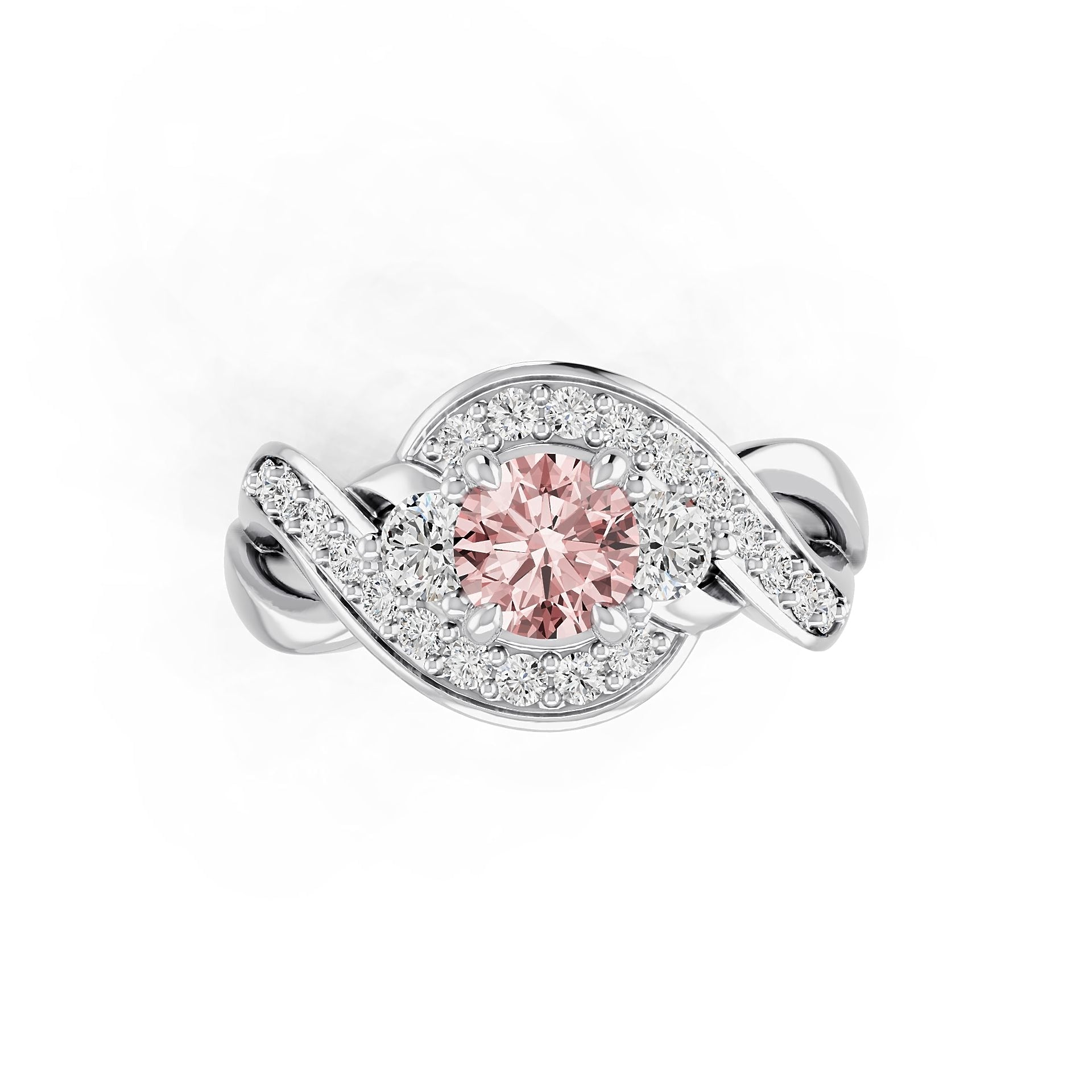 18K Gold Semi Mount Ring Setting Round Ro 5x5mm Diamond Accent Syz Jewelry