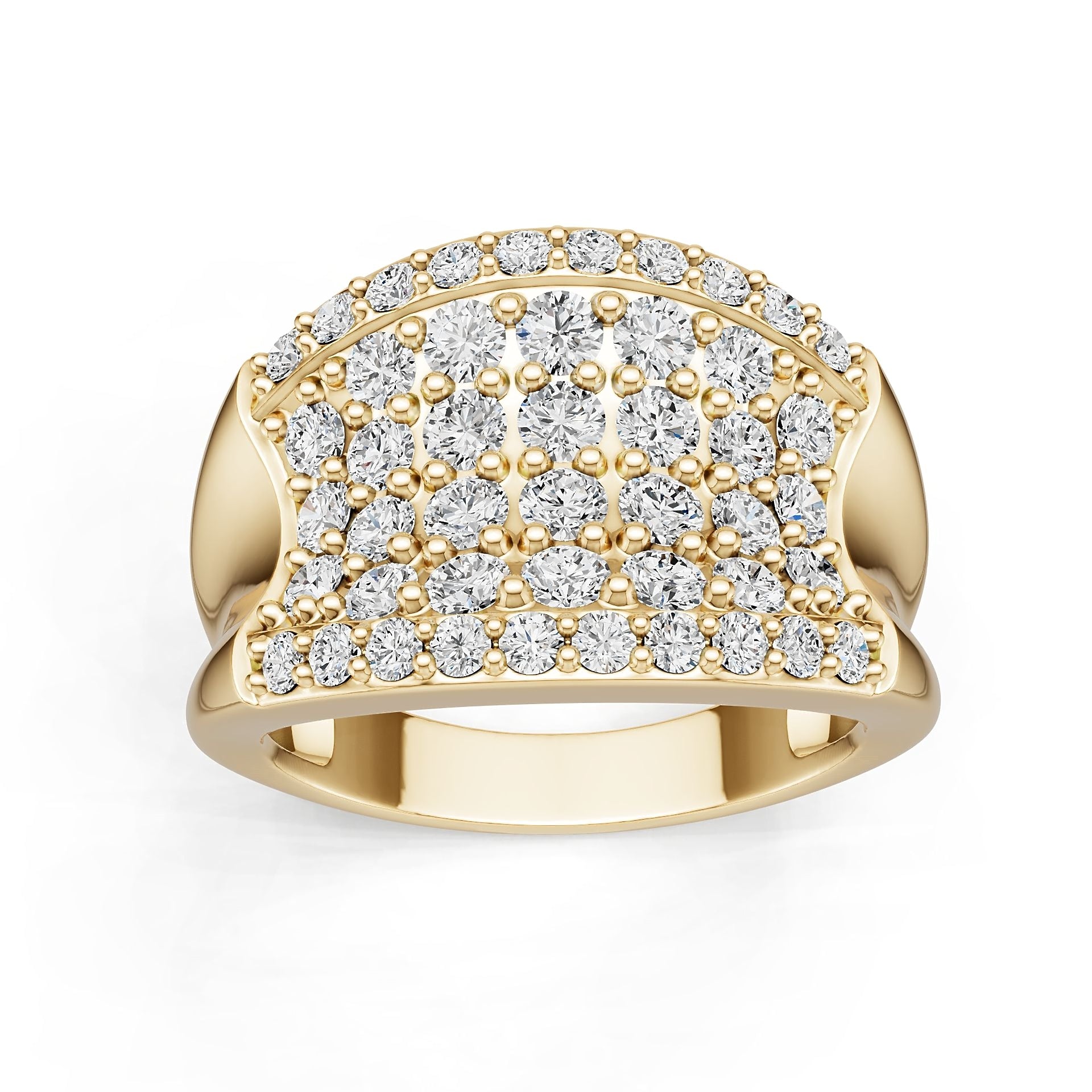 14K Gold Semi Mount Ring Setting Round Ro 6x6mm Diamond Accent Syz Jewelry