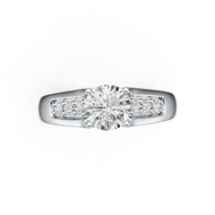 Sterling Silver Semi Mount Ring Setting Round RD 7x7mm DHJ