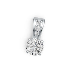 Sterling Silver Semi Mount Pendant Setting Round RD 7x7mm DHJ