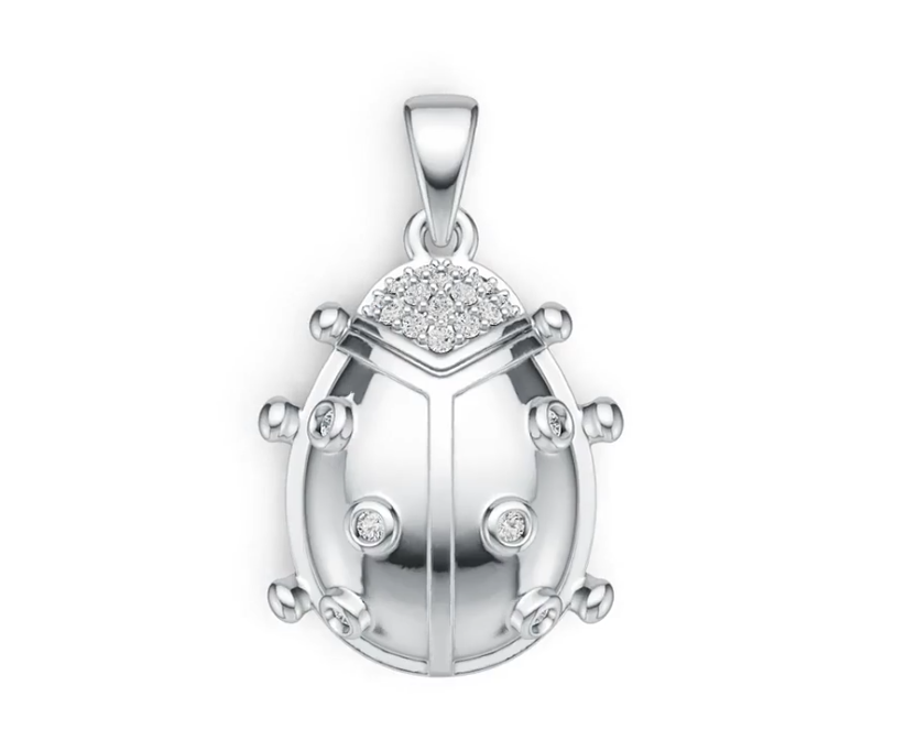 Sterling Silver Semi Mount Pendant Setting Round RD 1.5mm DHJ