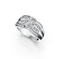 14K Gold Semi Mount Ring Setting Oval OV 9X7mm Diamond Accent DHJ
