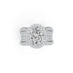 Sterling Silver Semi Mount Ring Setting Oval OV 10X8mm DHJ