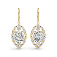 Platinum Semi Mount Earrings Setting Round Ro 5x9mm Diamond Accent Syz Jewelry