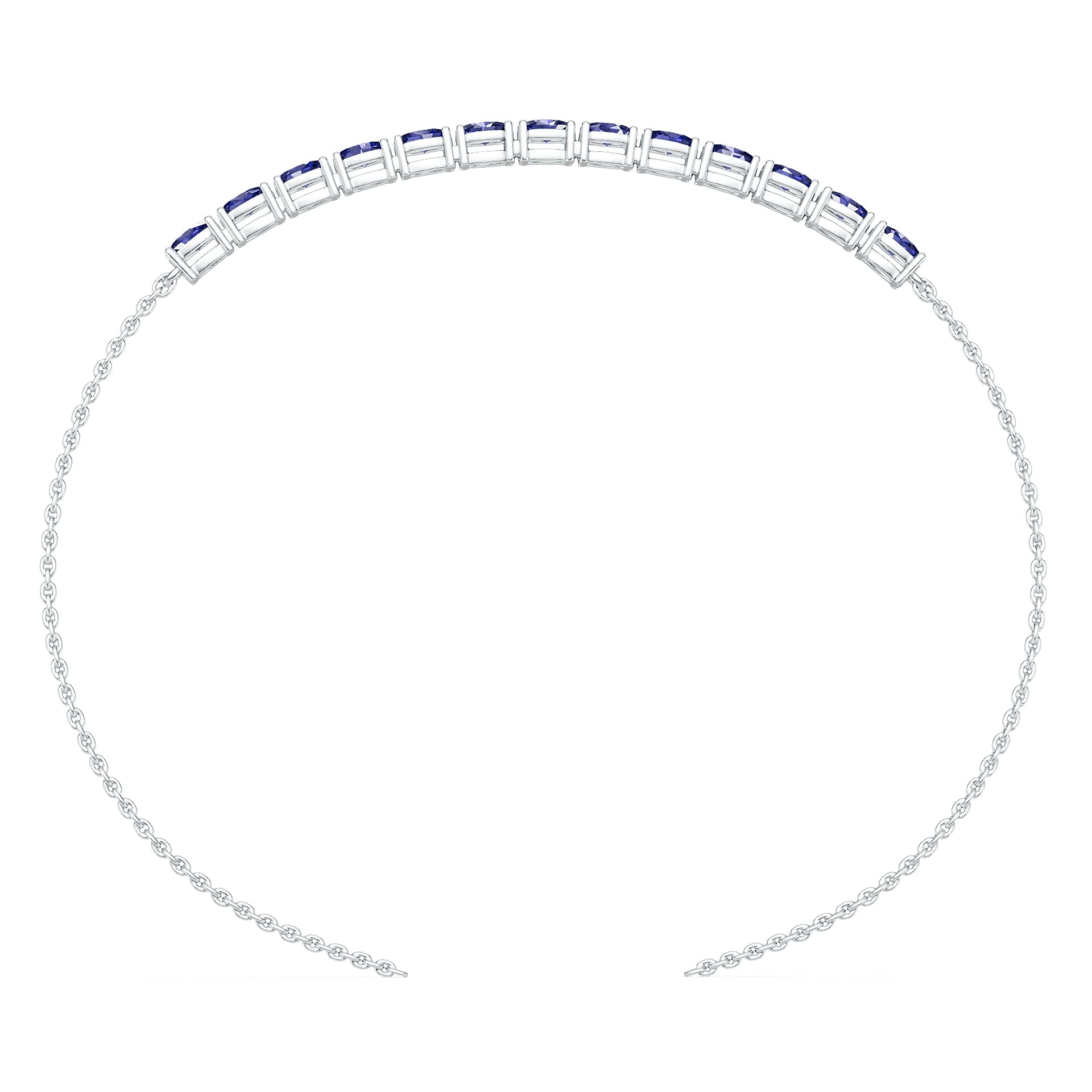 18K Gold Semi Mount Bracelet Setting Round Ro 5x3mm Syz Jewelry