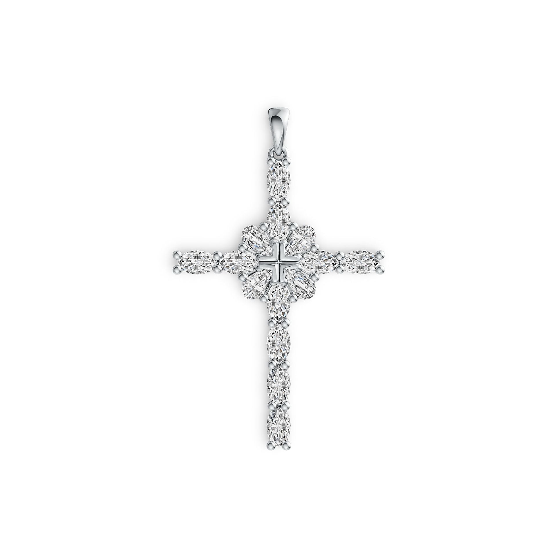 Platinum Semi Mount Pendant Setting Oval OV 5x3mm PE 5x3mm DHJ
