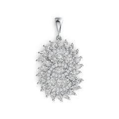 18K Gold Semi Mount Pendant Setting Marquise MQ 5X2.5mm MQ 4X2mm Diamond Accent DHJ
