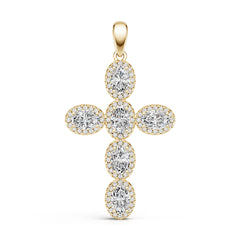 14K Gold Semi Mount Pendant Setting Oval Ov 6x4mm Diamond Accent Syz Jewelry