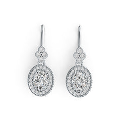 Sterling Silver Semi Mount Earrings Setting Oval OV 7X5mm DHJ