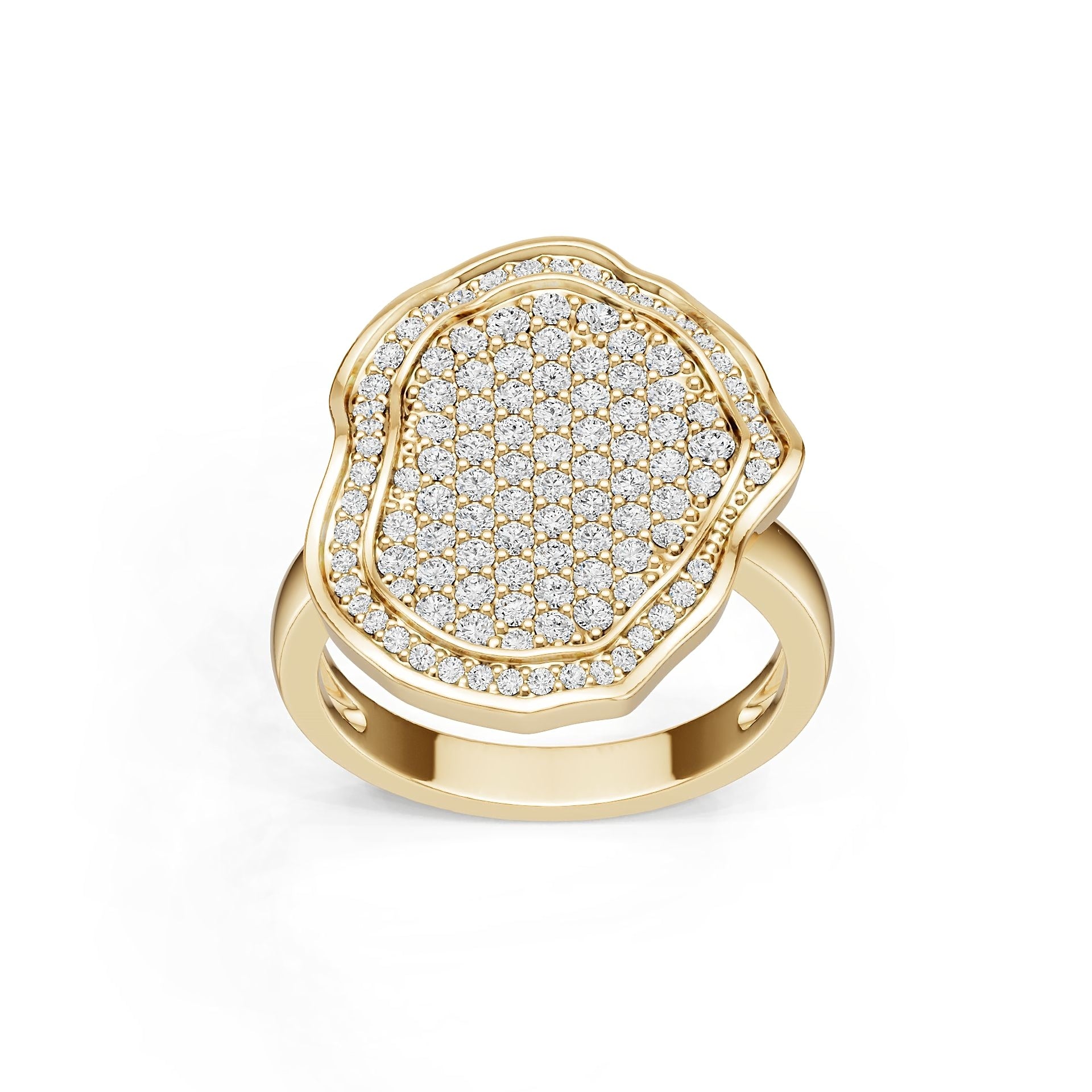 10K Gold Semi Mount Ring Setting Round Ro 6x6mm Moissanite Accent Syz Jewelry