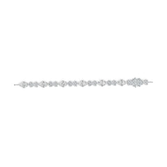 Platinum Semi Mount Bracelet Setting Trillion TR 7X7mm with or Moissanite Diamond Accent DHJ