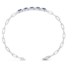 Platinum Semi Mount Bracelet Setting Round Ro 5x4mm Syz Jewelry
