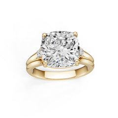 Sterling Silver Semi Mount Ring Setting Cushion CU 11X11mm White Topaz Accents Syzjewelry