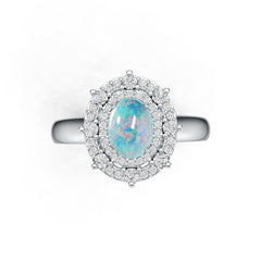 Sterling Silver Semi Mount Ring Setting Oval OV 8X6mm Cabochon DHJ