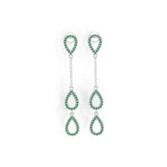 10K Gold Earrings Pear-Shaped Theme with or Moissanite Moissanite Accent DHJ