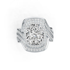 Sterling Silver Semi Mount Ring Setting Cushion CU 11X9mm DHJ