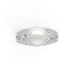 Sterling Silver Semi Mount Ring Setting Round RD 9.5mm DHJ