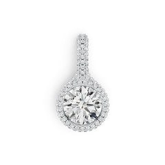 Sterling Silver Semi Mount Pendant Setting Round RD 10x10mm DHJ
