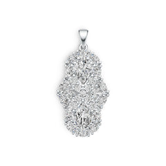 Sterling Silver Semi Mount Pendant Setting Pear PE 9X6mm DHJ