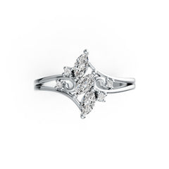 Sterling Silver Semi Mount Ring Setting Marquise MQ 6X3mm DHJ