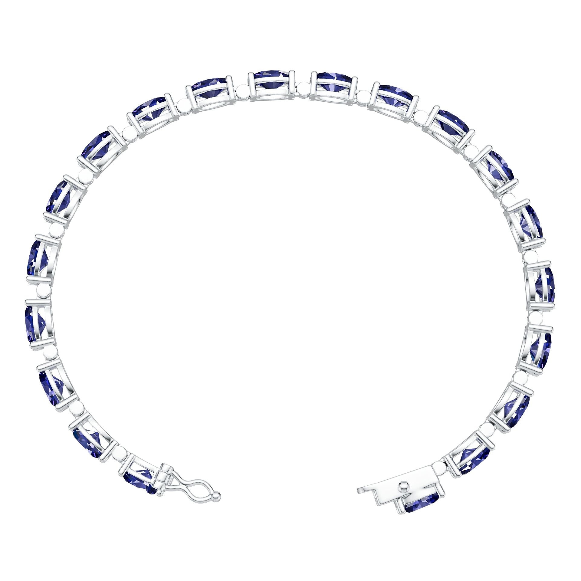 Platinum Semi Mount Bracelet Setting Oval Ov 7x5mm Syz Jewelry