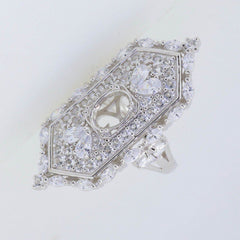 10K Gold Semi Mount Ring Setting Oval OV 9X7mm Cocktail Ring Moissanite Accent Syzjewelry