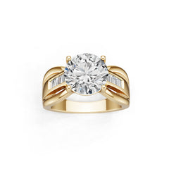 Platinum Semi Mount Ring Setting Round Ro 6x6mm Diamond Accent Syz Jewelry