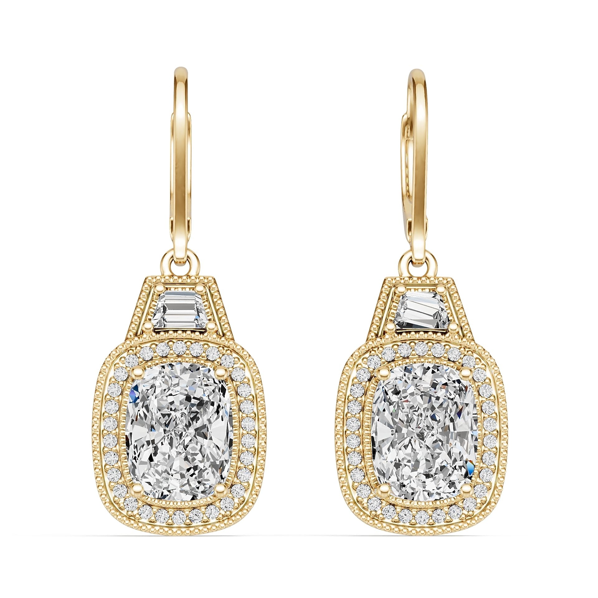Platinum Semi Mount Earrings Setting Cushion Cu 5x7mm Diamond Accent Syz Jewelry