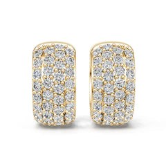Platinum Semi Mount Earrings Setting Round Ro 2x2mm Diamond Accent Syz Jewelry