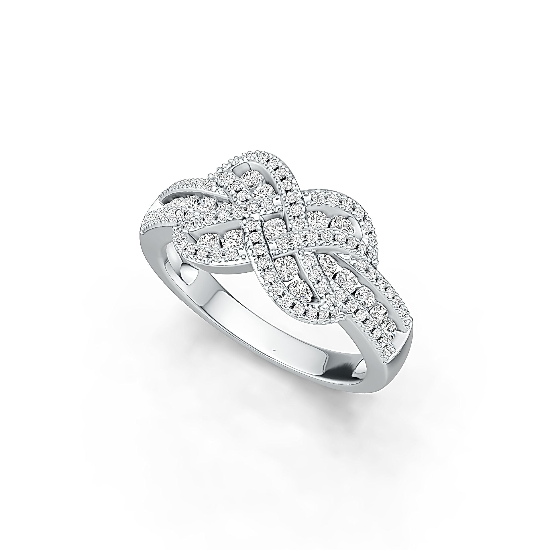 10K Gold Infinity Ring with or Moissanite Moissanite Accent DHJ