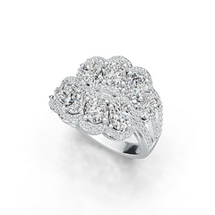18K Gold Semi Mount Ring Setting Oval OV 5X4mm with Diamond Accent DHJ