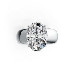 Sterling Silver Semi Mount Ring Setting Oval OV 14X10mm Solitaire DHJ